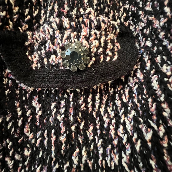 Zara NWT Women's Black Multi Tweed Stretch Open Jacket Size L Blogger Fave - Picture 3 of 4